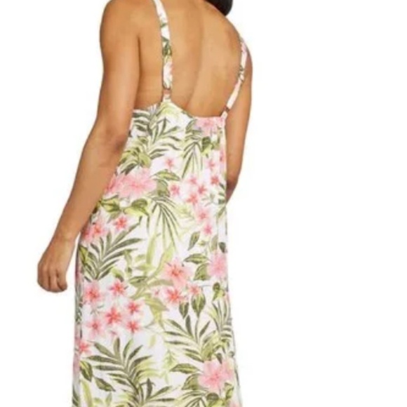 Hurley Ruffle Hem Women’s Maxi Dress S White Floral NWOT - Picture 5 of 14